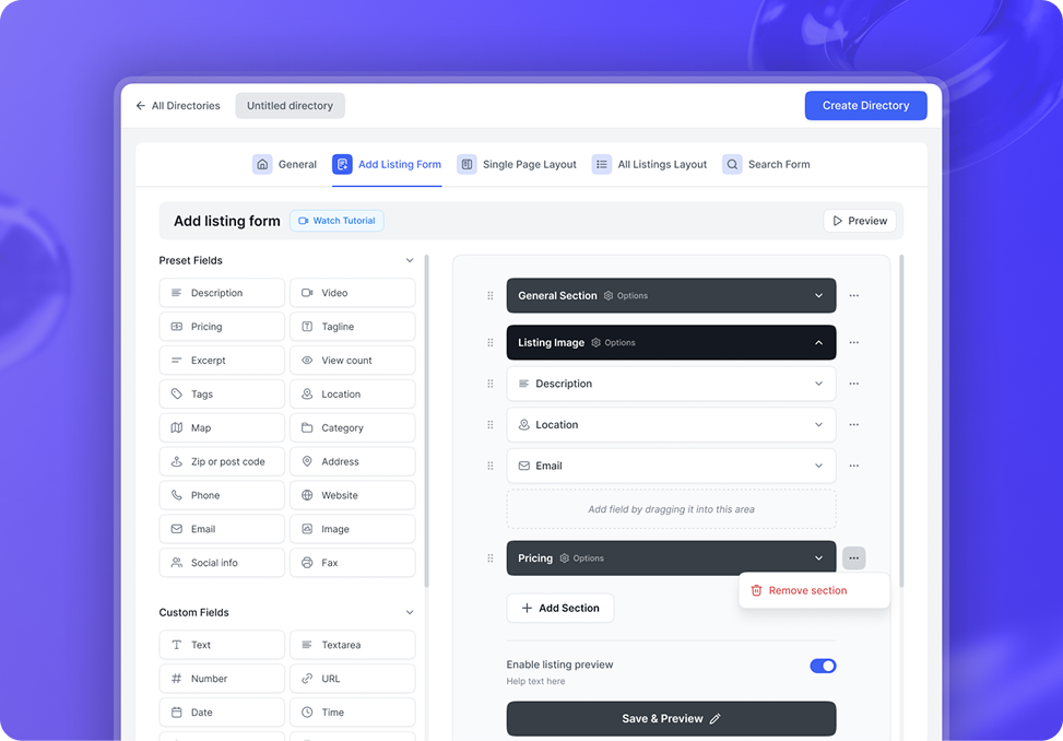 Directorist Plugin project
